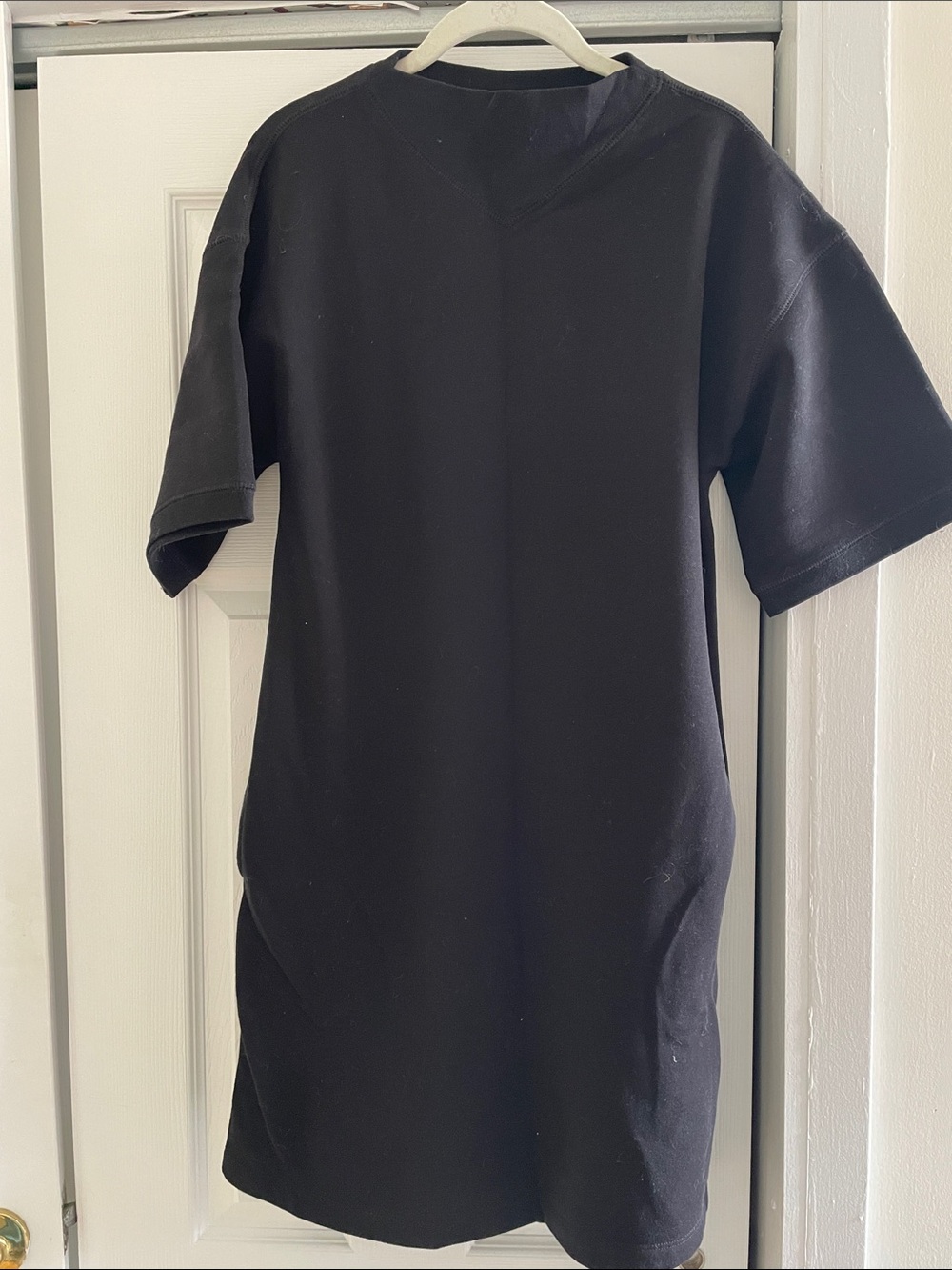 Classic Black Short Sleeve sweatshirt Dress